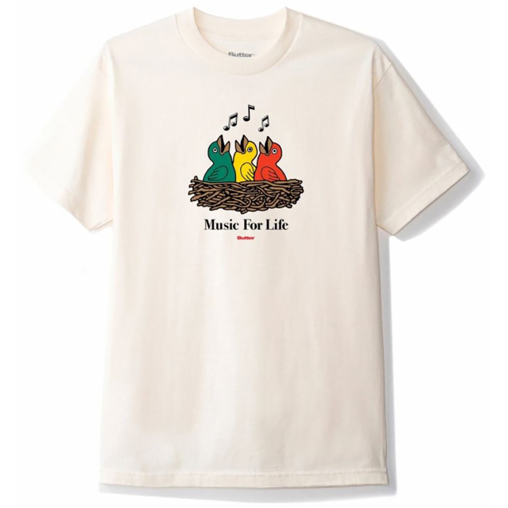 BUTTER GOODS MUSIC FOR LIFE TEE バターグッズ Tシャツ 半袖T ...