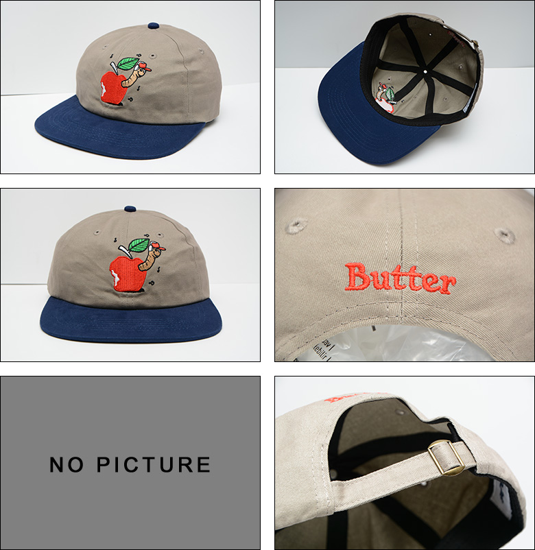 帽子 butter バターグッズ キャップ ） BUTTER GOODS WORM 6PANEL CAP 帽子