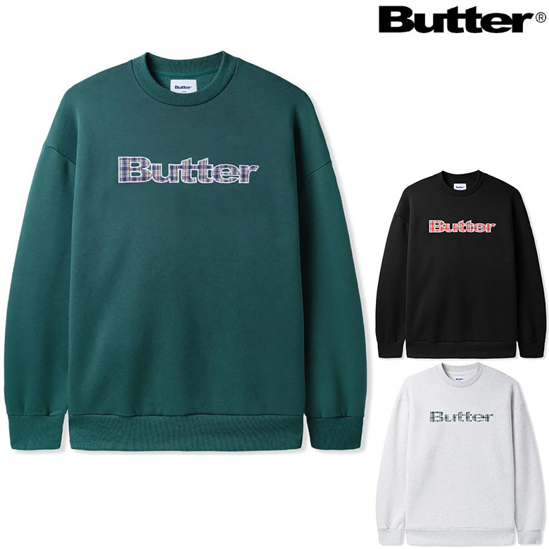 【Butter Goods】EQUIPMENT APPLIQUE CREWNECK トレーナー 長袖 Butter Goods Equipment Applique Crewneck Sweatshirt - Washed