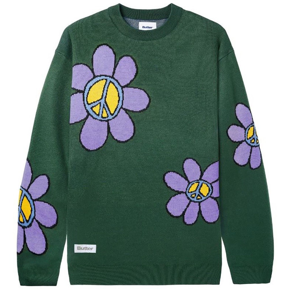 バターグッズ セーター BUTTER GOODS FLOWERS KNIT SWEATER ニット