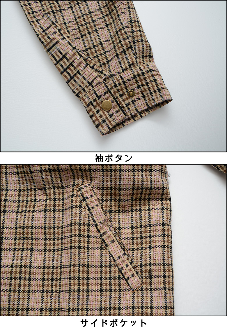 バターグッズ ジャケット BUTTER GOODS ROLLER ZIP JACKET チェック