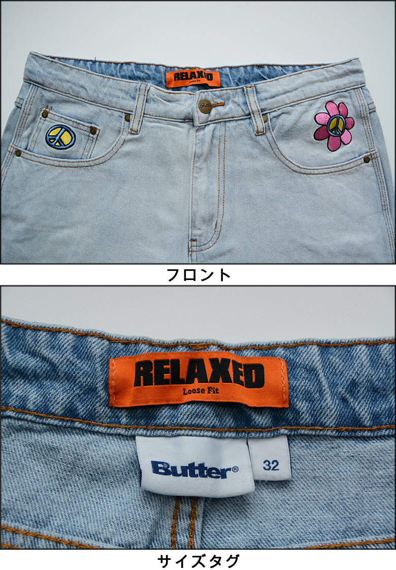 バターグッズ パンツ BUTTER GOODS FLOWER DENIM JEANS デニム