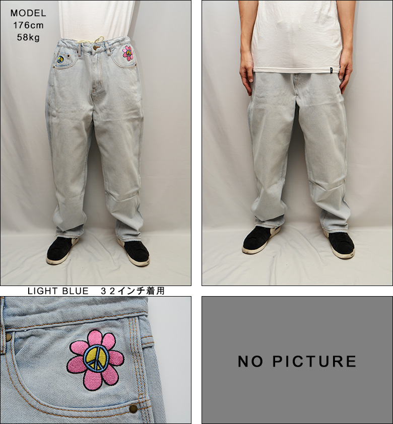 バターグッズ パンツ BUTTER GOODS FLOWER DENIM JEANS デニムパンツ 