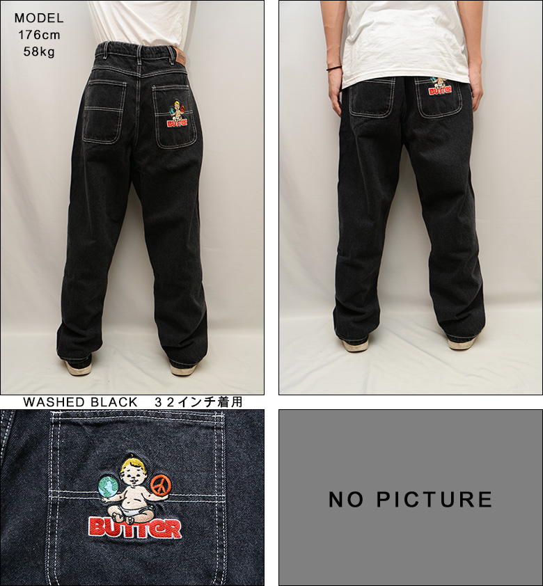 バターグッズ パンツ BUTTER GOODS WORLD PEACE DENIM JEANS デニムパンツ ジーンズ スケート バギーパンツ  ワイドパンツ PANT スケーター : buttergoods-bgq32242 : PAJABOO - 通販 - Yahoo!ショッピング