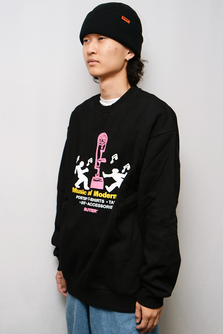 バターグッズ トレーナー BUTTER GOODS GALLERY CREW NECK SWEAT SHIRT