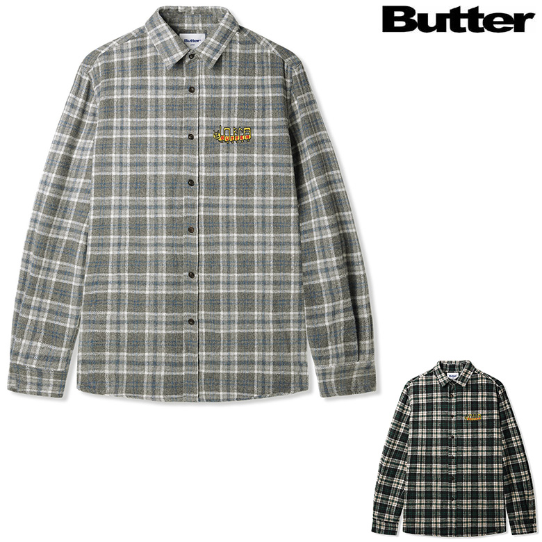 バターグッズ シャツ BUTTER GOODS CATERPILLAR FLANNEL SHIRT