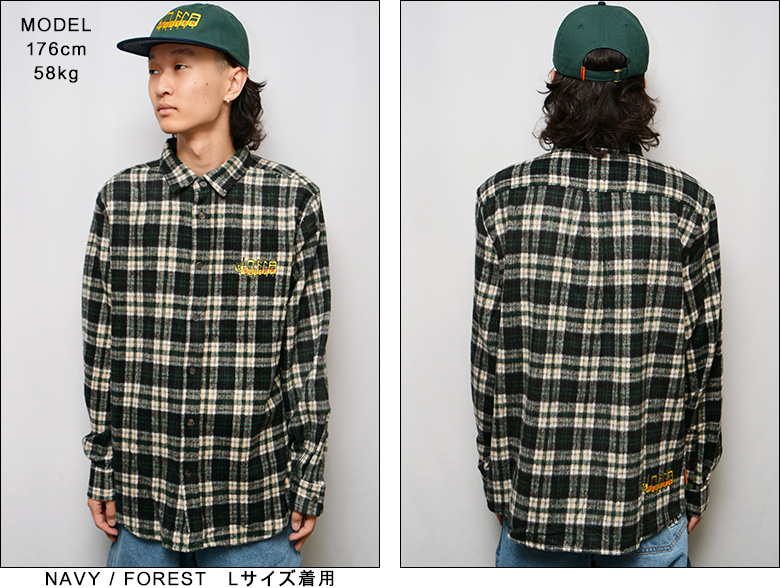 Butter Goods Swirl チェック シャツ 長袖 4色 送料込み Butter Goods Swirl チェック シャツ 長袖 4色 送料込み