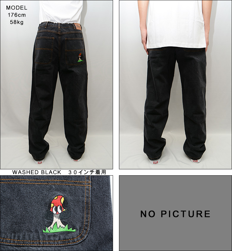 （ バターグッズ パンツ ） BUTTER GOODS MUSHROOM DENIM PANTS デニムパンツ ジーンズ スケート バギーパンツ :  buttergoods-bgq4212220 : PAJABOO - 通販 - Yahoo!ショッピング