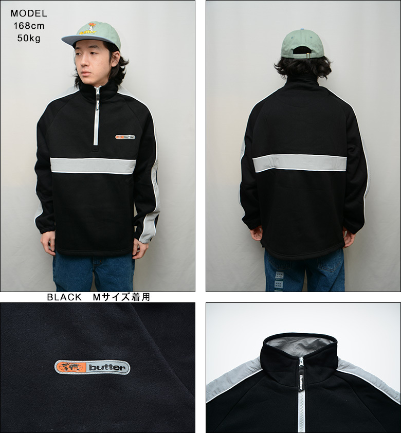 （ バターグッズ ハーフジップ ） BUTTER GOODS MOTION 1/4 ZIP PULLOVER スウェット スケート