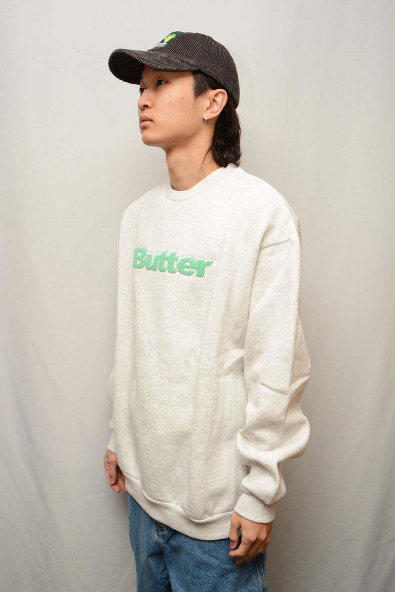 バターグッズ トレーナー BUTTER GOODS CHENILLE APPLIQUE LOGO CREW