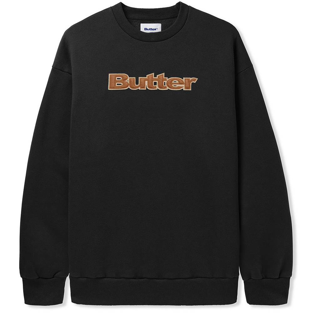 バターグッズ トレーナー BUTTER GOODS FELT LOGO APPLIQUE CREW NECK 