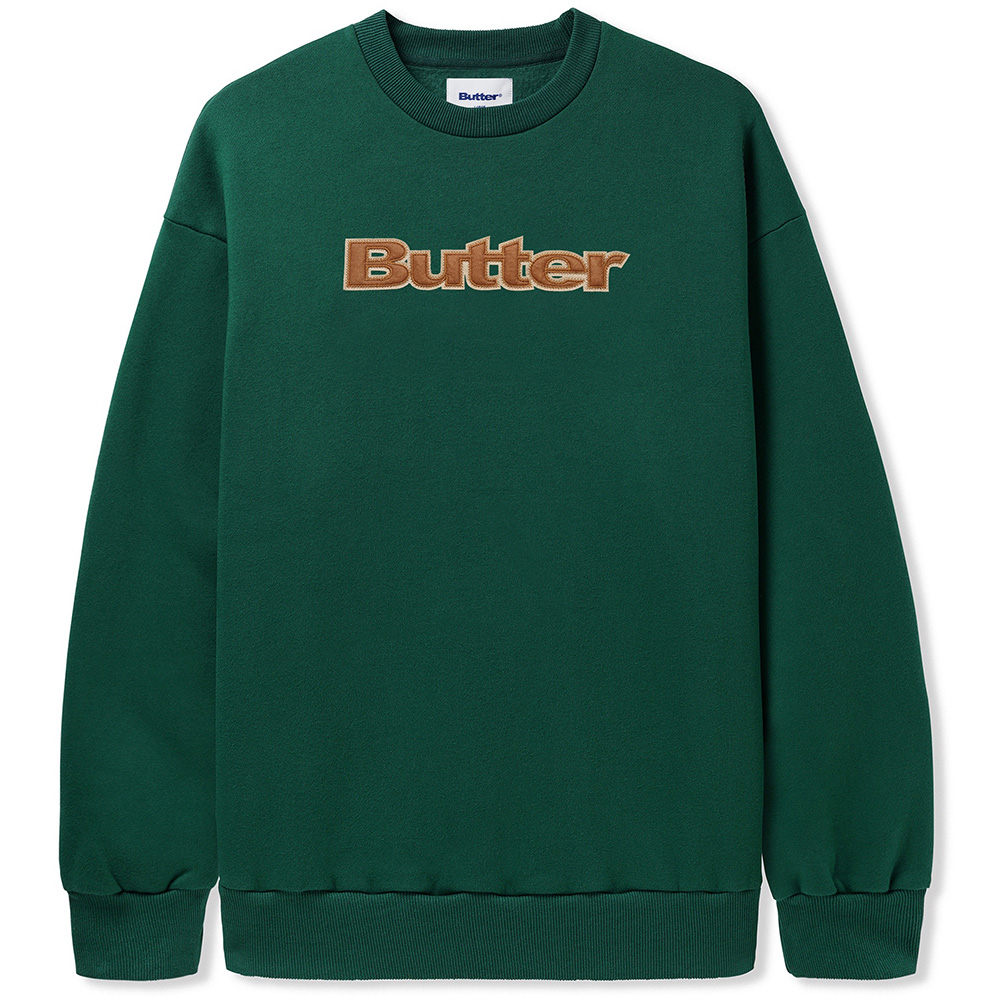 バターグッズ トレーナー BUTTER GOODS FELT LOGO APPLIQUE CREW NECK