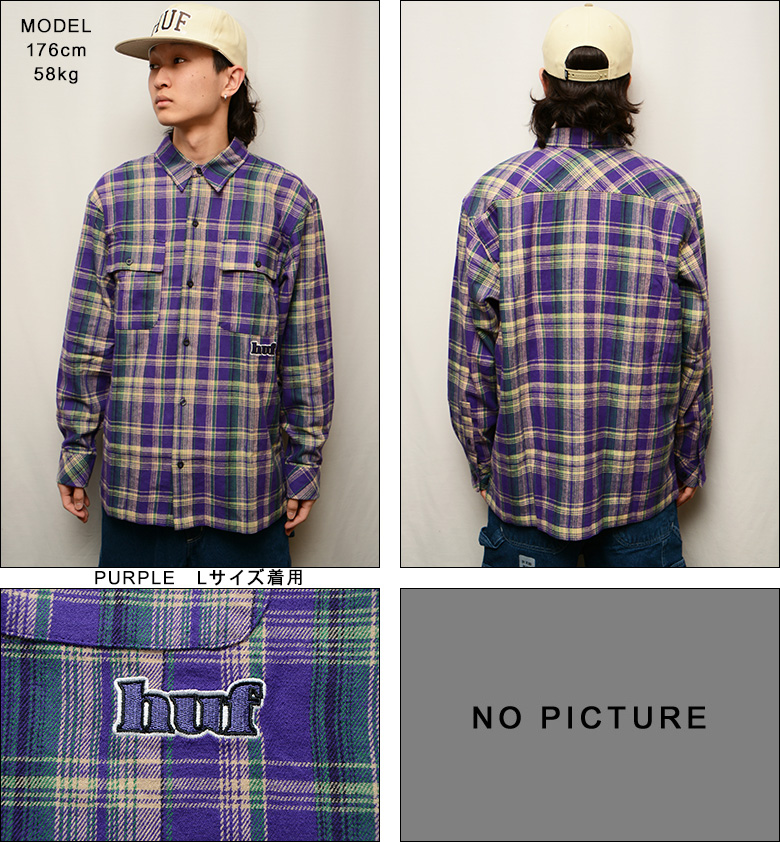 ハフ シャツ HUF BANKS FLANNEL SHIRT ネルシャツ チェックシャツ フランネルシャツ スケーター