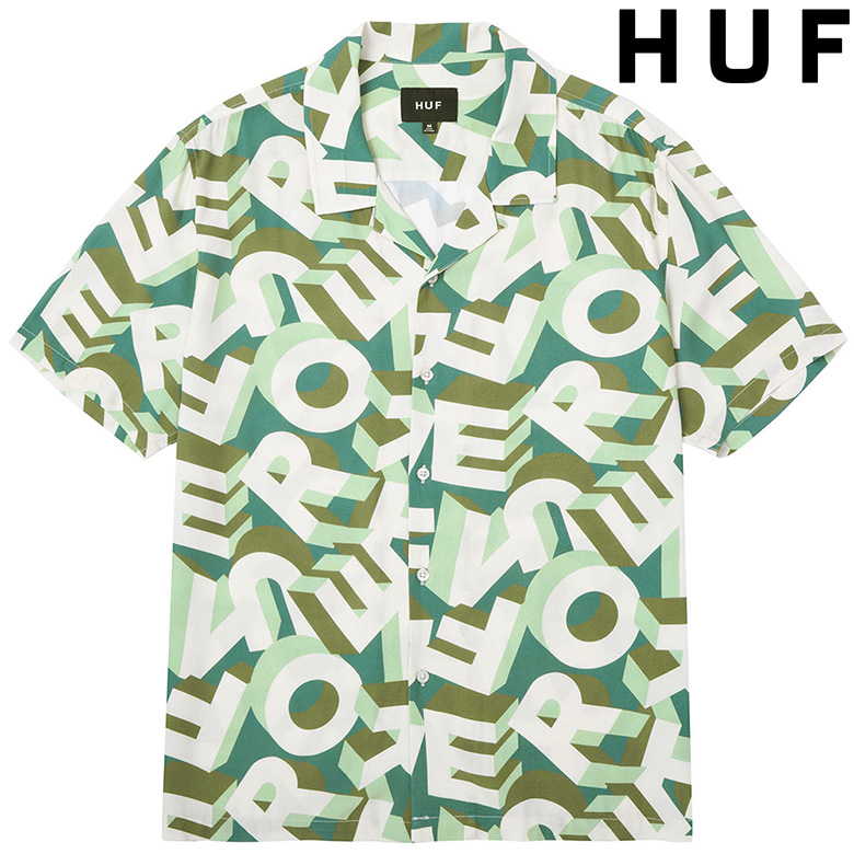 HUF（ハフ） シャツ HUF ABECEDERIAN S/S RESORT SHIRT リゾートシャツ