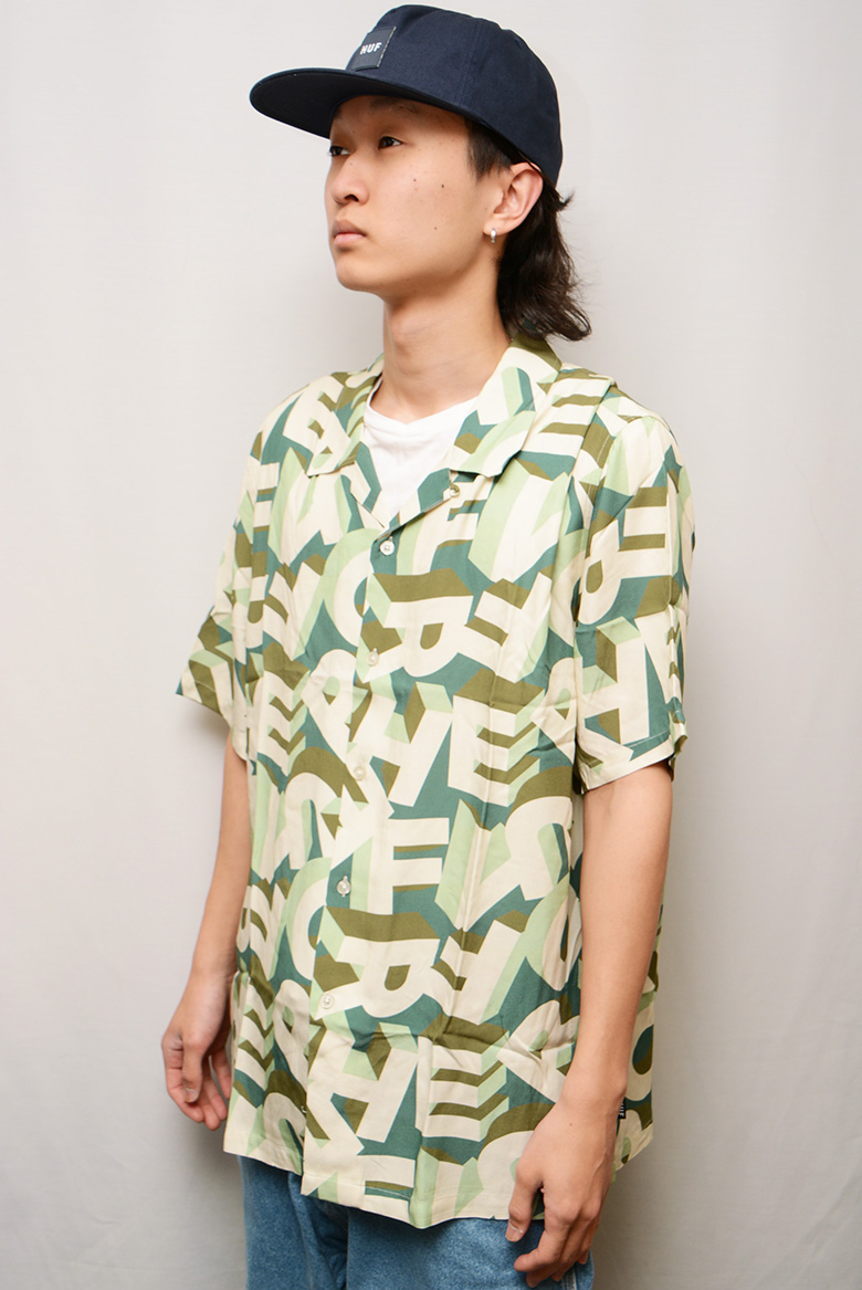 HUF（ハフ） シャツ HUF ABECEDERIAN S/S RESORT SHIRT リゾートシャツ