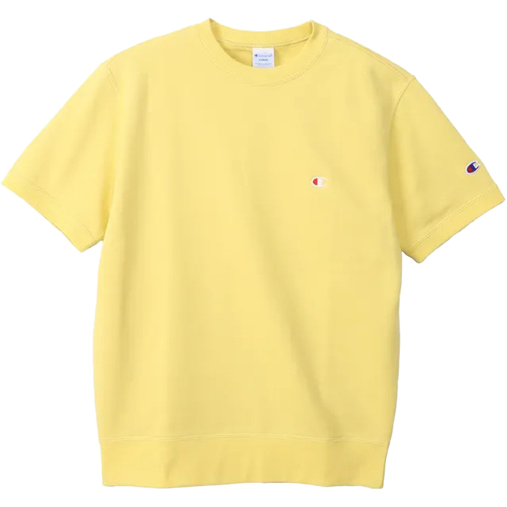 美品　CHAMPION ビンテージ半袖ラグランスウェット　蜂　イエロー　USA製 Champion（チャンピオン） トレーナー クルーネック 半袖スウェット