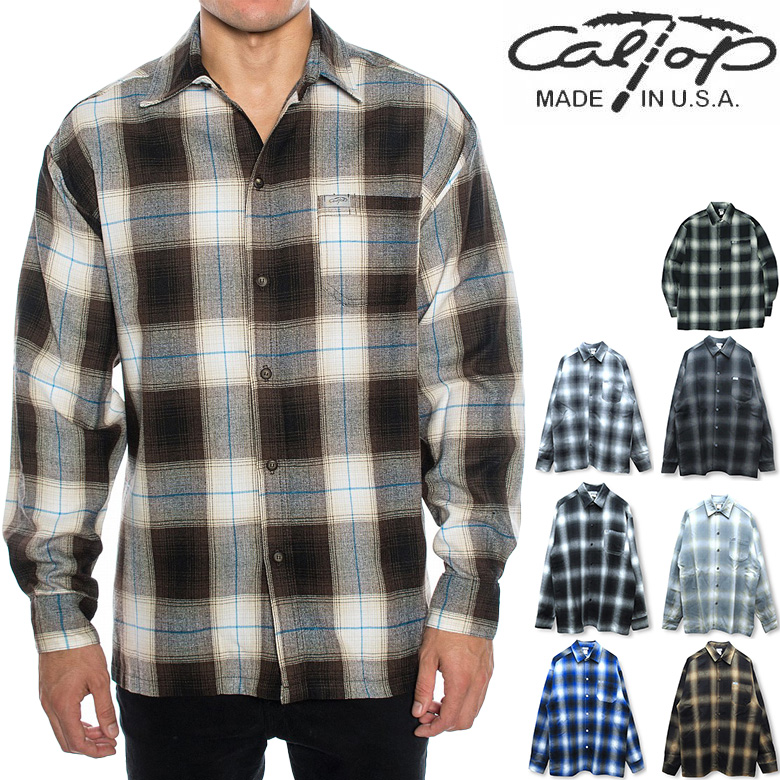 キャルトップ チェックシャツ CALTOP L/S PLAID SHIRT シャツ カル 