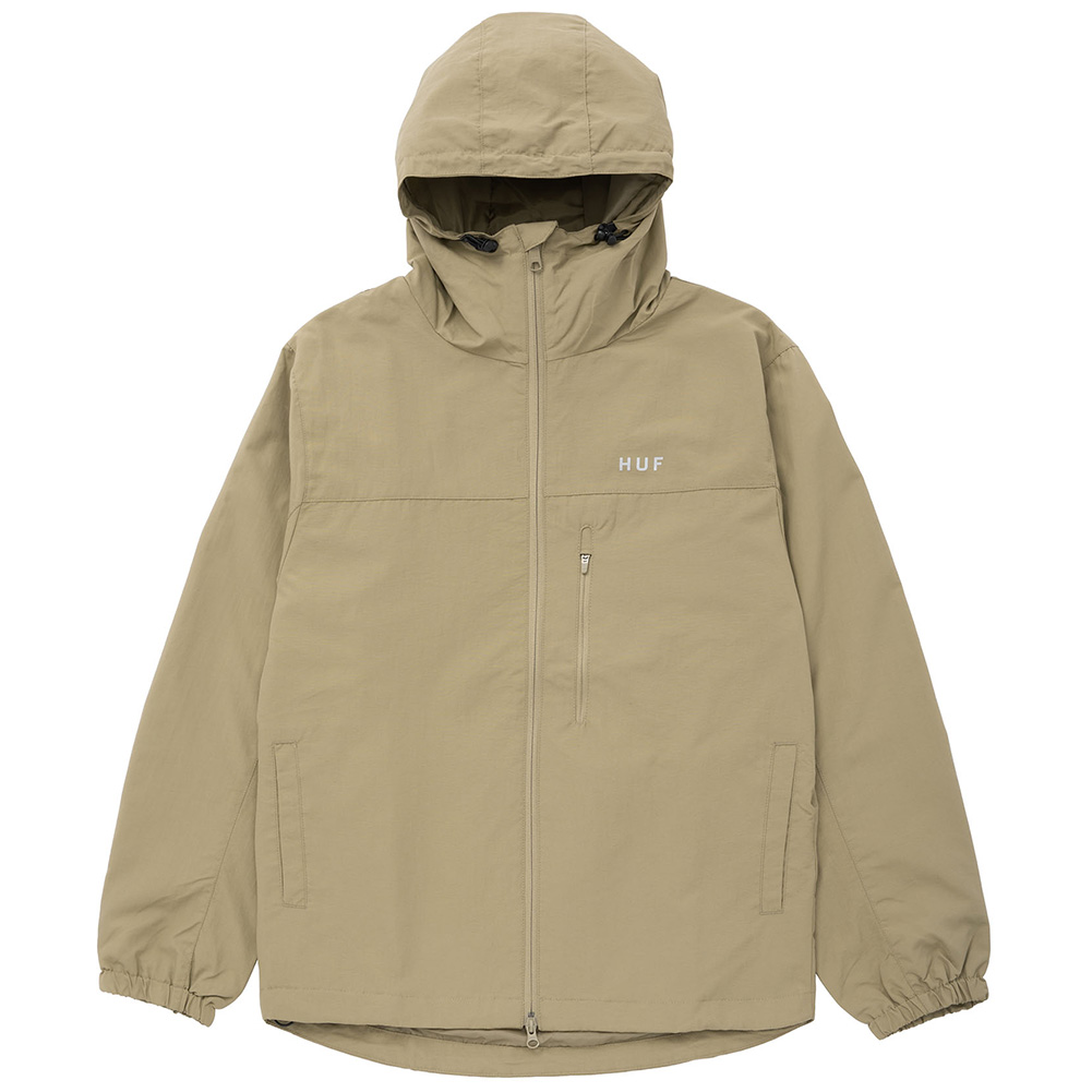 ハフ ジャケット ） HUF ESSENTIALS ZIP STANDARD SHELL JACKET フード