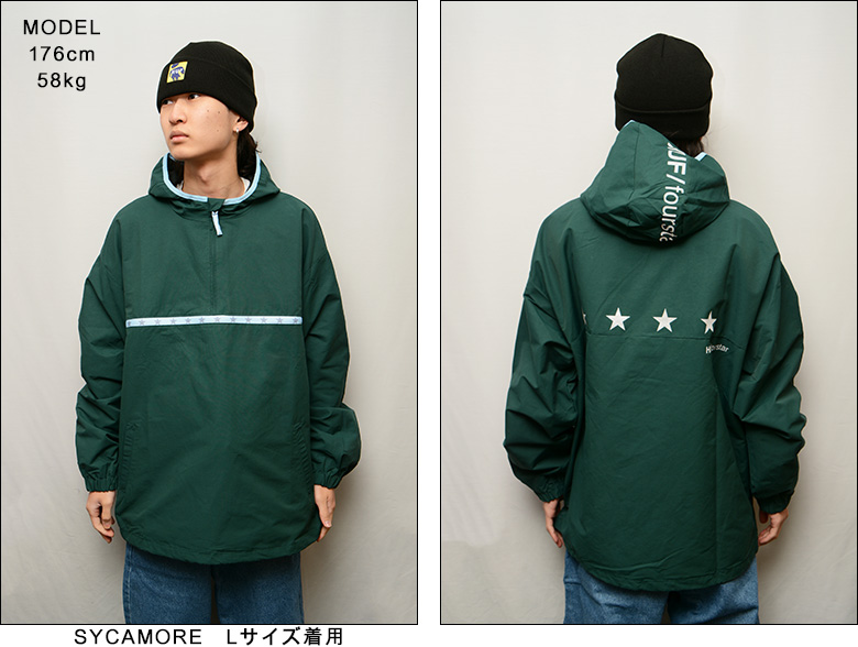 ハフ ジャケット HUF x FOURSTAR BLOCKS ANORAK JACKET