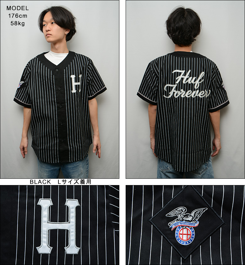 （ ハフ ベースボールシャツ ） HUF FOREVER BASEBALL JERSEY