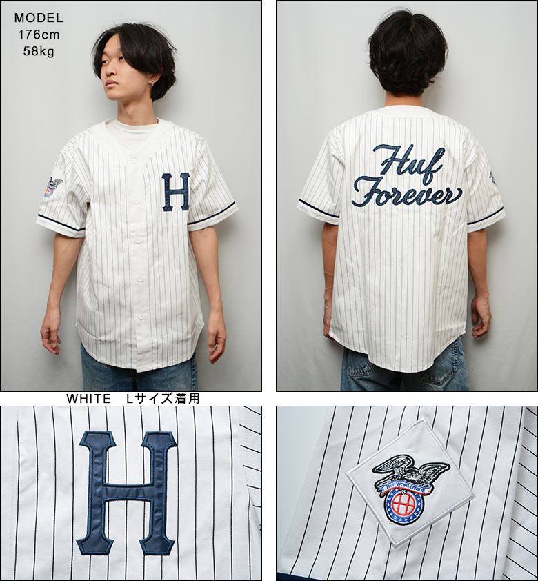 HUF（ハフ） （ ハフ ベースボールシャツ ） HUF FOREVER BASEBALL
