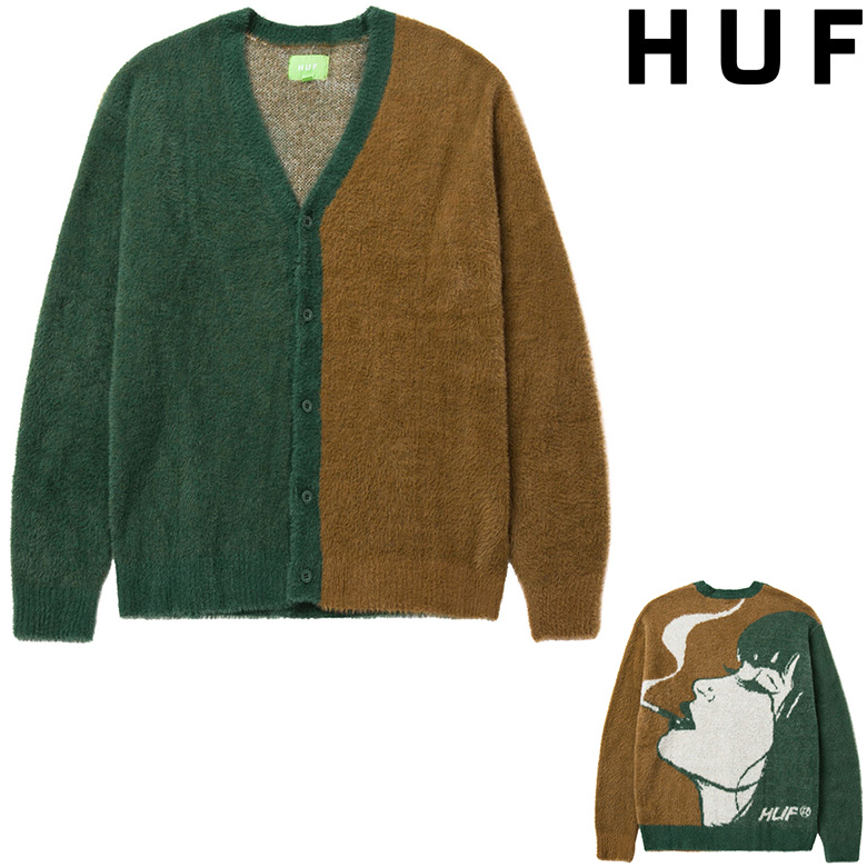 ふ*ろ様 HUF カーディガン　FEELS GOOD CARDIGAN HUF ハフ カーディガン FEELS GOOD CARDIGAN ニット : PAJABOO