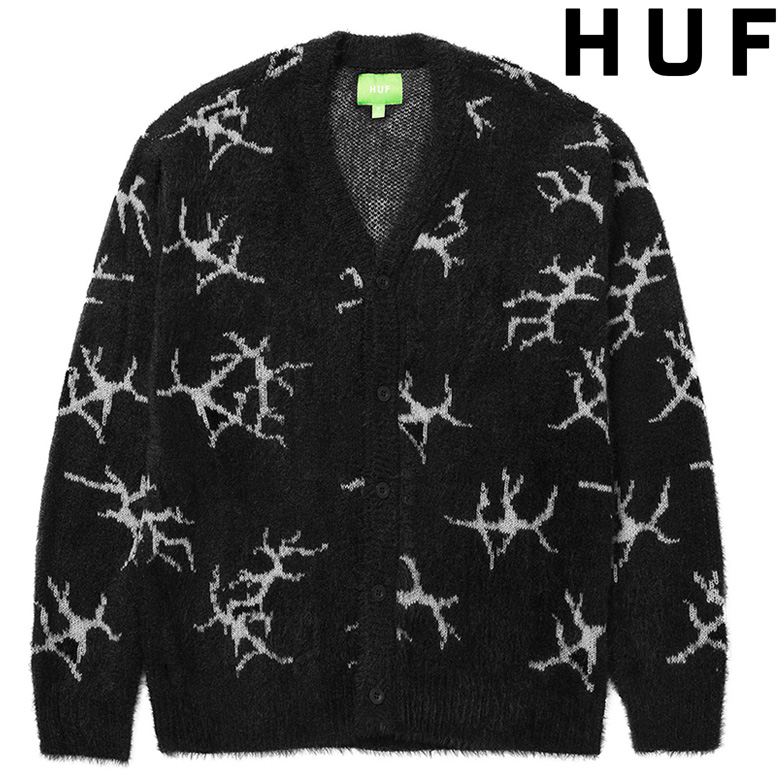 美品 Lsize HUF CRACKED CARDIGAN 定価22,000円 kn00412_1.jpg