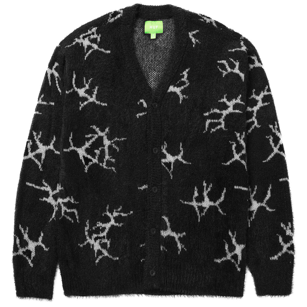 HUF ハフ カーディガン CRACKED CARDIGAN ニット セーター : PAJABOO