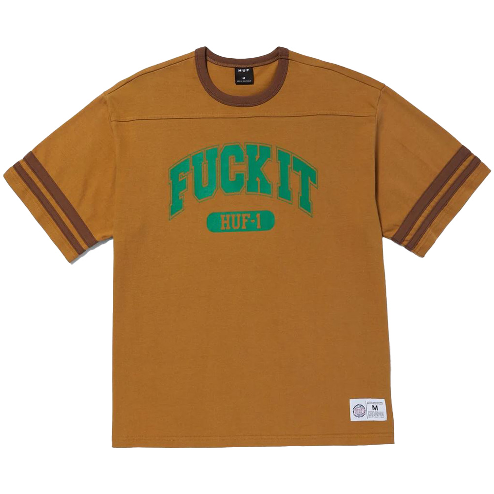 HUF フットボールTシャツ HUF ハフ Tシャツ FUCK IT FOOTBALL SHIRT フットボールシャツ