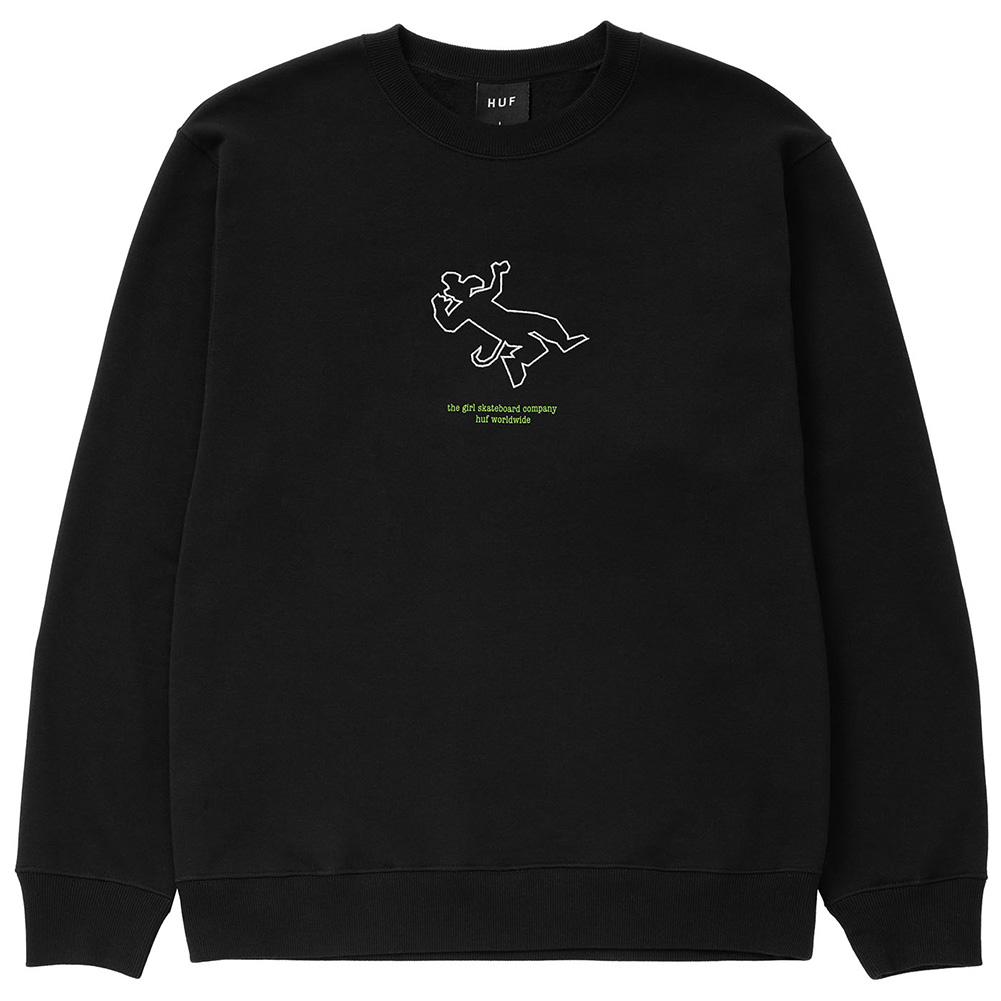 ハフ トレーナー HUF x GIRL OUTLINE CREW NECK クルーネック ガール スウェット コラボレーション スケート スケーター  CRAILTOP