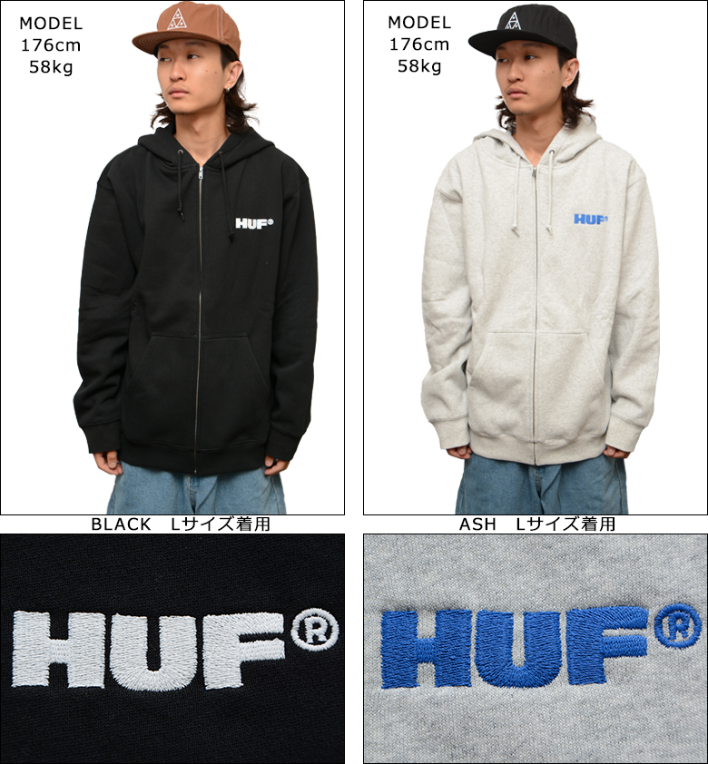 huf フルジップパーカー Sサイズ HUF（ハフ） ジップパーカー HUF ALL CAPS FULL ZIP HOODIE