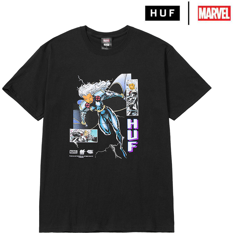HUF X PLEASURES コラボレーション スポア ダブルロゴ Tシャツ HUF X PLEASURES コラボレーション スポア ダブルロゴ Tシャツ