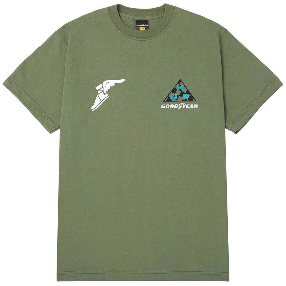 HUF ハフ Tシャツ x GOODYEAR GRAND PRIX TT S/S TEE