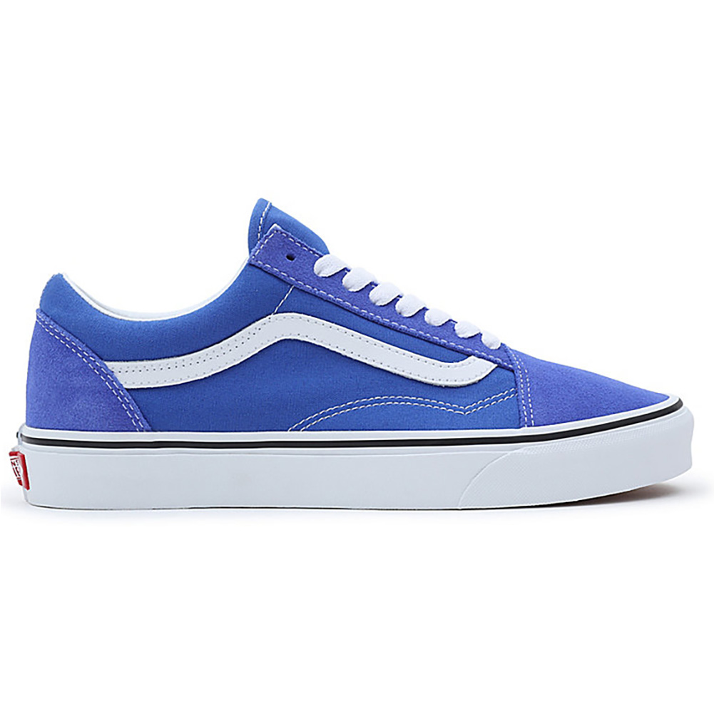 バンズ スニーカー VANS OLD SKOOL COLOR THEORY DAZZLING BLUE 正規取扱店 ヴァンズ シューズ オールドスクール スケート スケシュー スケーター VN0005UF6RE｜pajaboo｜02