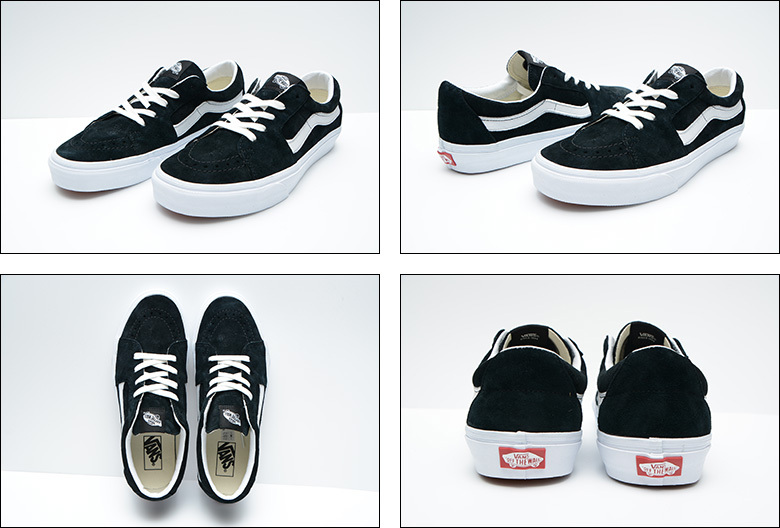 VANS SK8-LOW (VINTAGE SPORT) BLACK / TRUE WHITE ヴァンズ