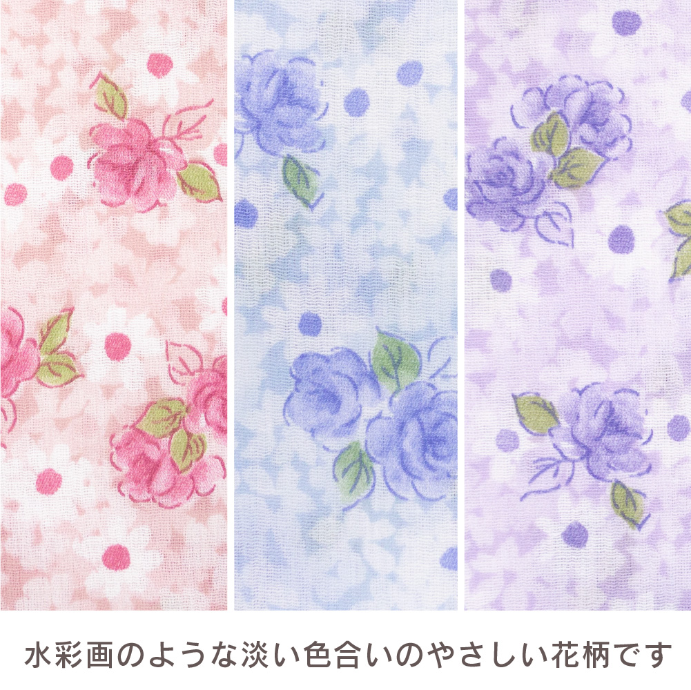 新品ホームウエア　花柄ネグリジェ MとLサイズ高島ちぢみ　２枚 23234.jpg