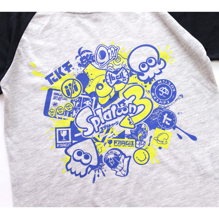 スプラトゥーン3 寝ても覚めても光るパジャマ 男の子 長袖 半袖 2TOPS 薄くて軽い！快適Tシャツ素材天竺 ネイビー グレー メール便なら 送料無料｜pajama｜13