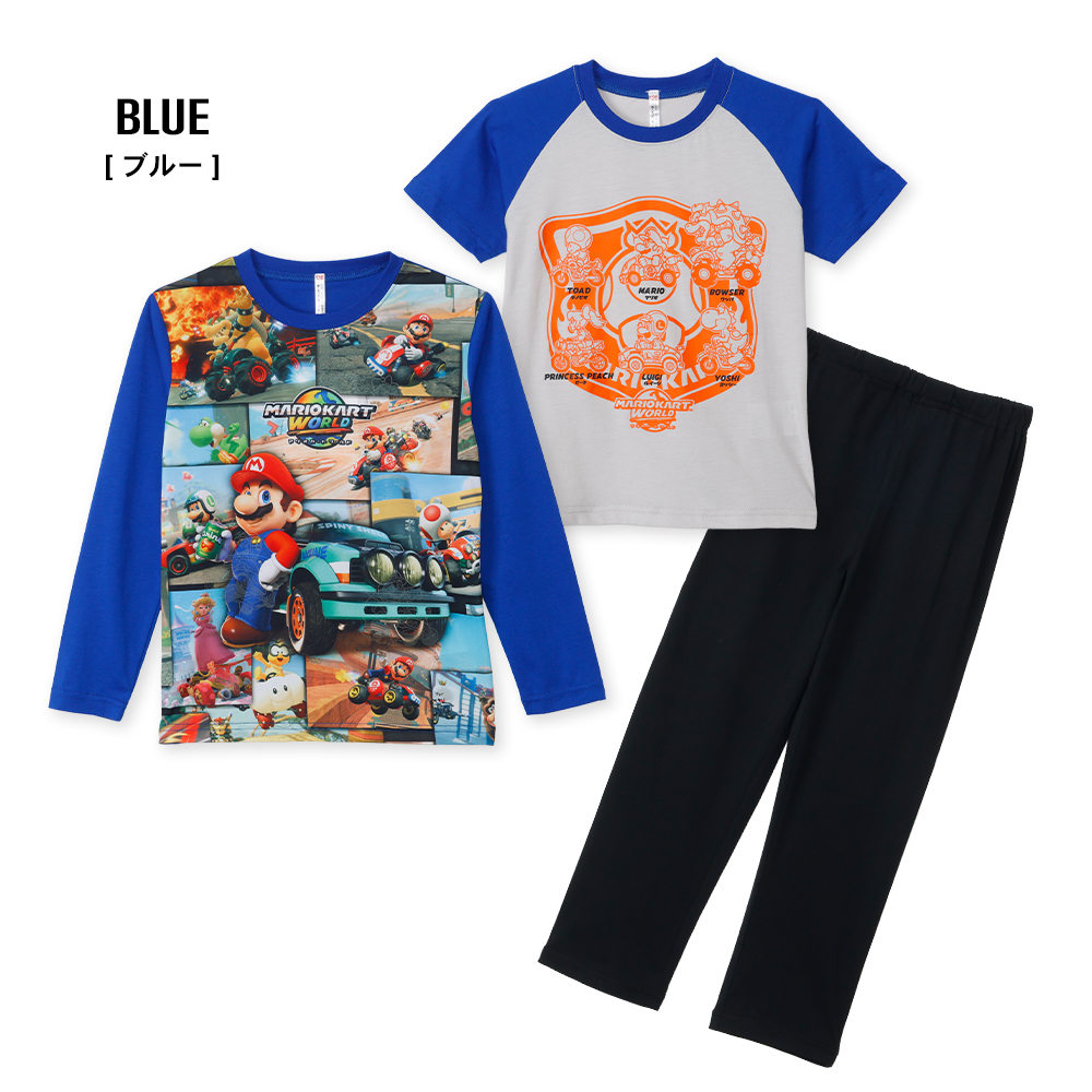 マリオカートワールド 2TOPS パジャマ キッズ ルームウェア 男の子