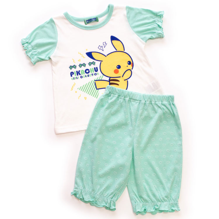 ポケットモンスター キッズ 女の子 半袖 夏 Tシャツ素材 ミント ピンク 100 110 120 130 子供 ガールズ ジュニア ピカチュウ  スカーレット バイオレット