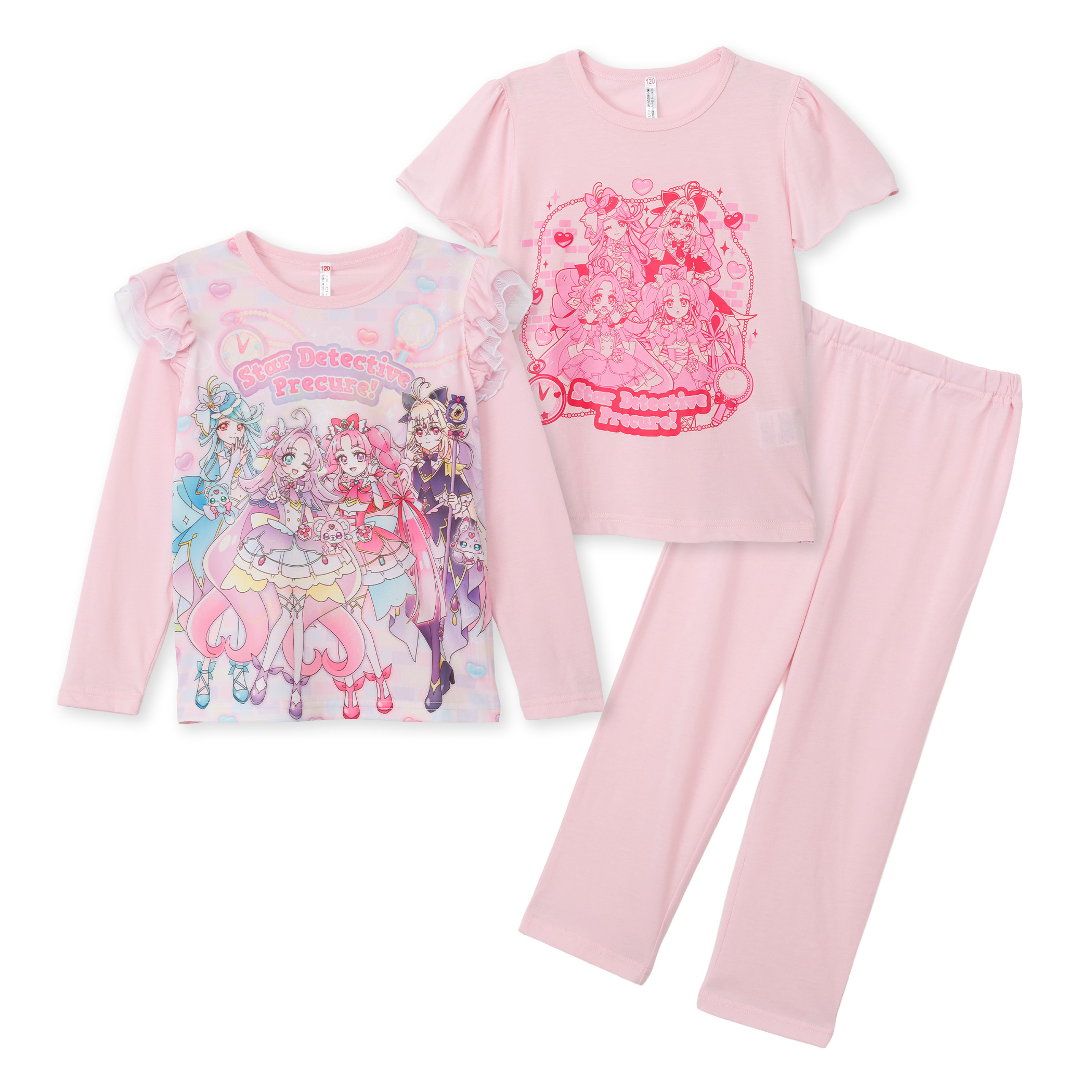 名探偵プリキュア 2TOPS パジャマ キッズ ルームウェア 女の子 長袖