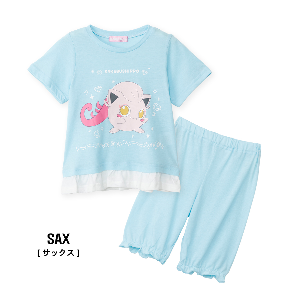 ポケモン キッズ パジャマ ガールズ 綿混 Tシャツ素材 半袖 春 夏