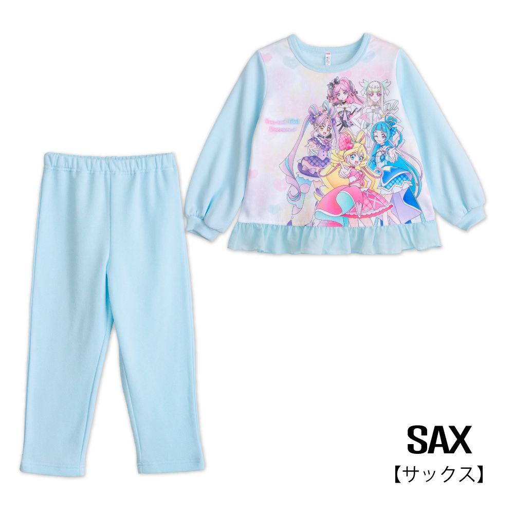 光るパジャマ キミとアイドルプリキュアB ガールズ シャギー 裏起毛