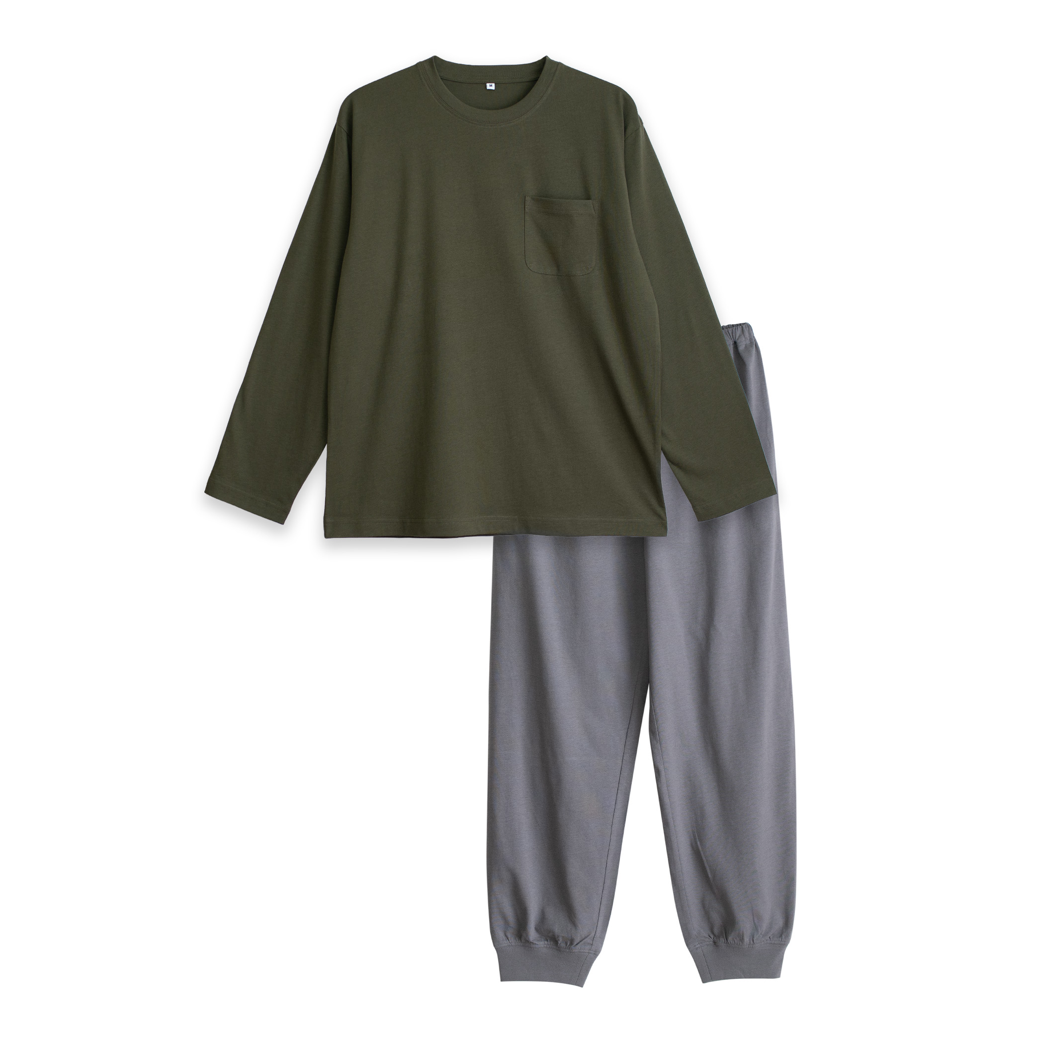 パジャマ メンズ 綿100％ 長袖 春 夏 柔らかく軽い薄手の快適Tシャツ