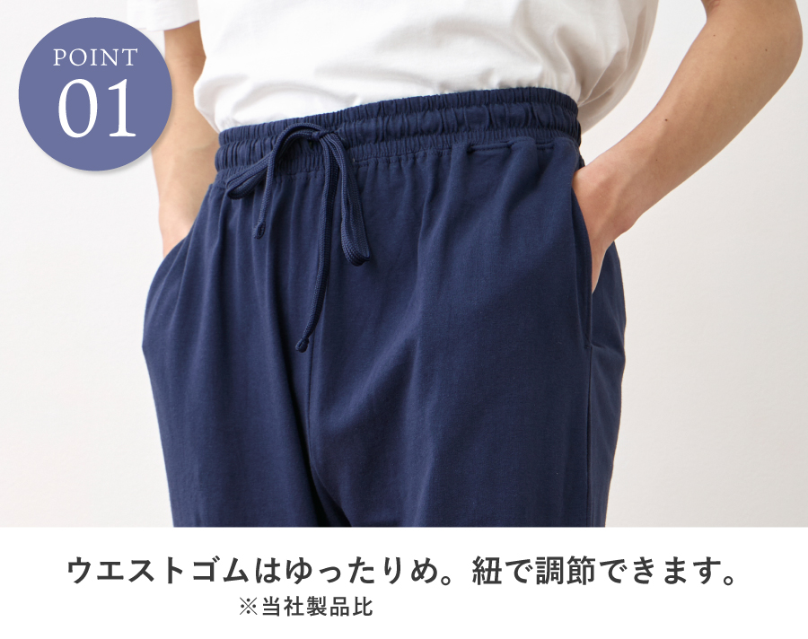 ルームパンツ メンズ 綿100% パジャマ 春...の詳細画像2