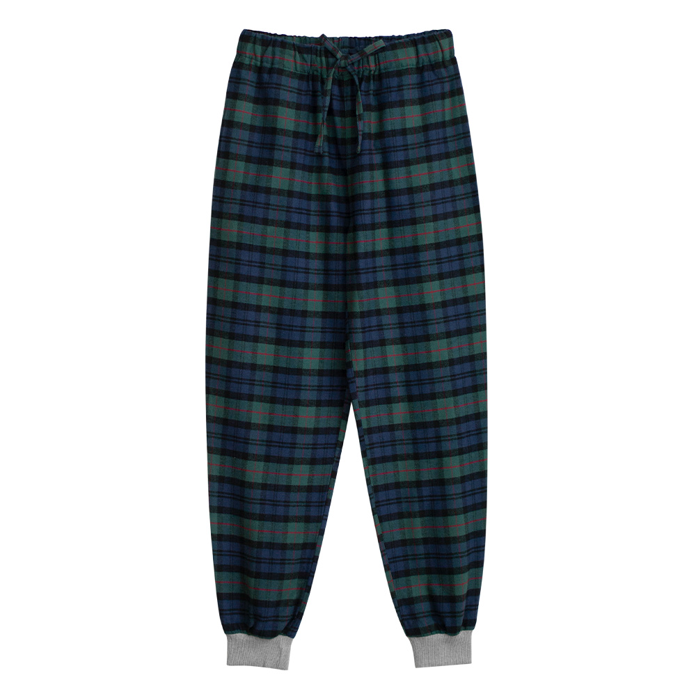 ルームパンツ レディース パジャマ 綿100％ パンツ リブ付き 秋 冬