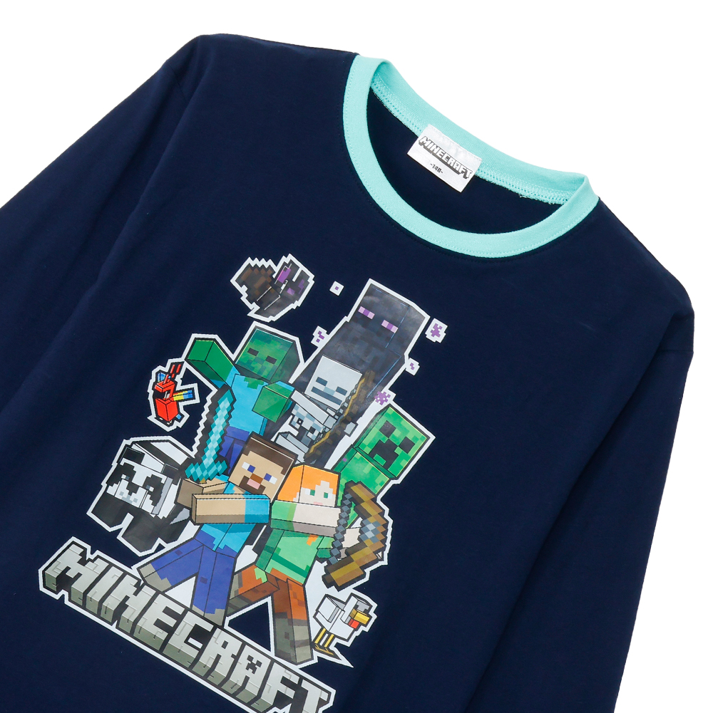 マインクラフト パジャマ 2TOP 綿100 天竺 Tシャツ素材 130 140 150 