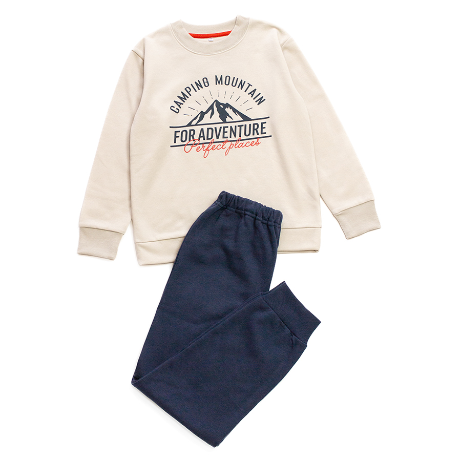 パジャマ ボーイズ 内側が綿100% 長袖 秋 冬 裏起毛 男の子 スウェット