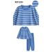 パジャマ キッズ 男の子 女の子 春 夏 長袖 綿100% 子供 ジュニア 薄手のTシャツ 男女兼用 ボーダー 130 140 150 160 メール便送料無料 関連画像4