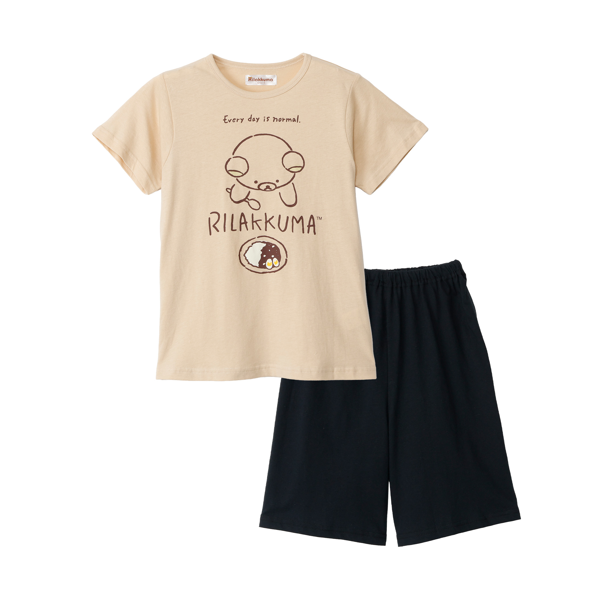 リラックマ キッズ パジャマ ガールズ 綿100% Tシャツ素材 半袖 春 夏