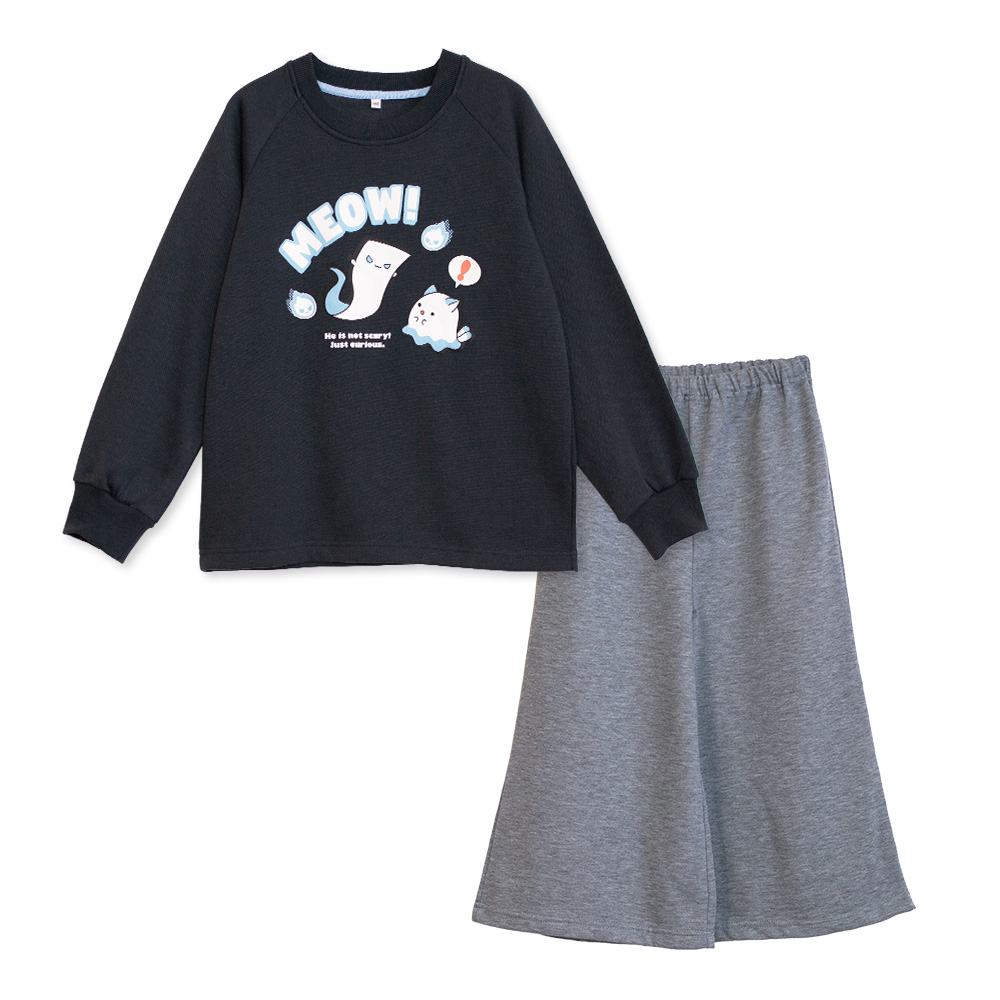 パジャマ キッズ 女の子 内側が綿100% 長袖 秋 冬 裏起毛 スウェット